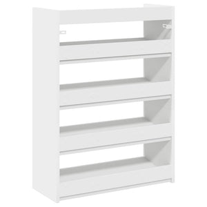 Ράφι παπουτσιών  Λευκό 60x25x81 cm Κατασκευασμένο ξύλο - Pakobazaar