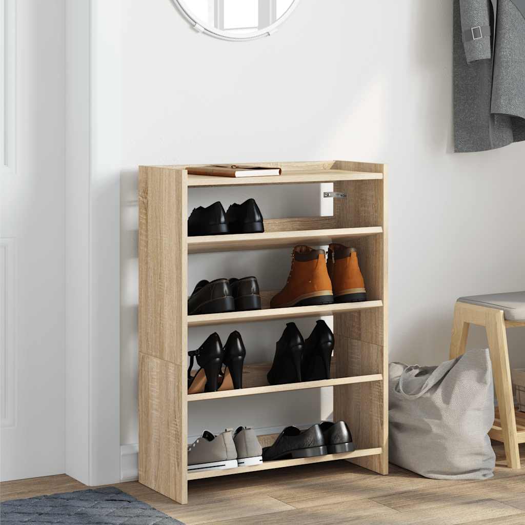 Ράφι παπουτσιών  Sonoma Oak 60x25x81 cm Κατασκευασμένο ξύλο