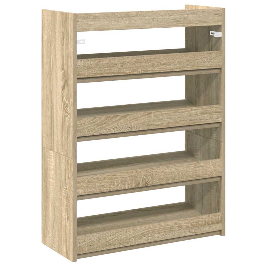 Ράφι παπουτσιών  Sonoma Oak 60x25x81 cm Κατασκευασμένο ξύλο