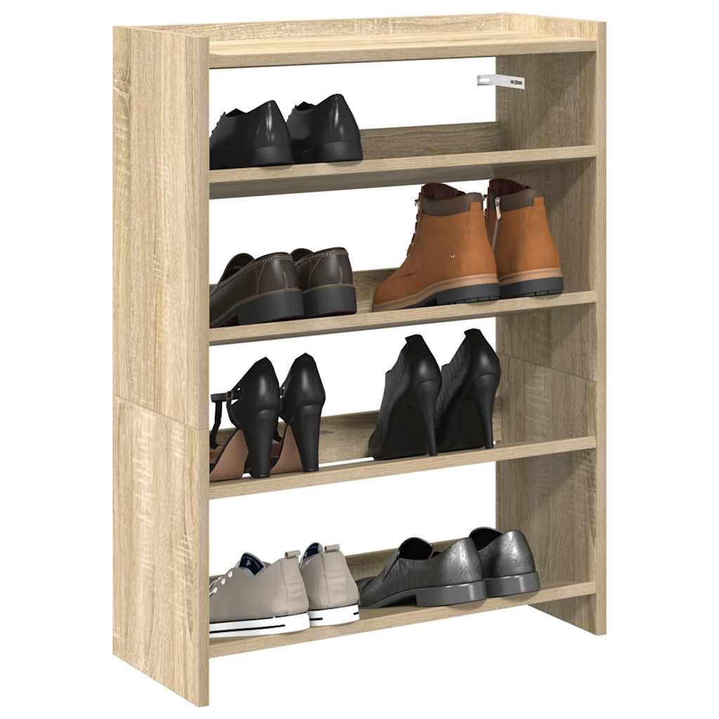 Ράφι παπουτσιών  Sonoma Oak 60x25x81 cm Κατασκευασμένο ξύλο