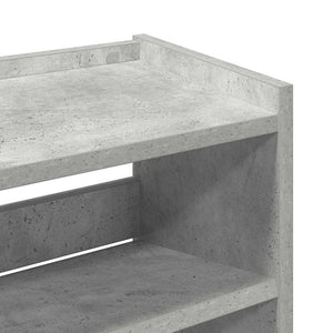 Ράφι παπουτσιών  Γκρι μπετόν 60x25x81 cm Κατασκευασμένο ξύλο