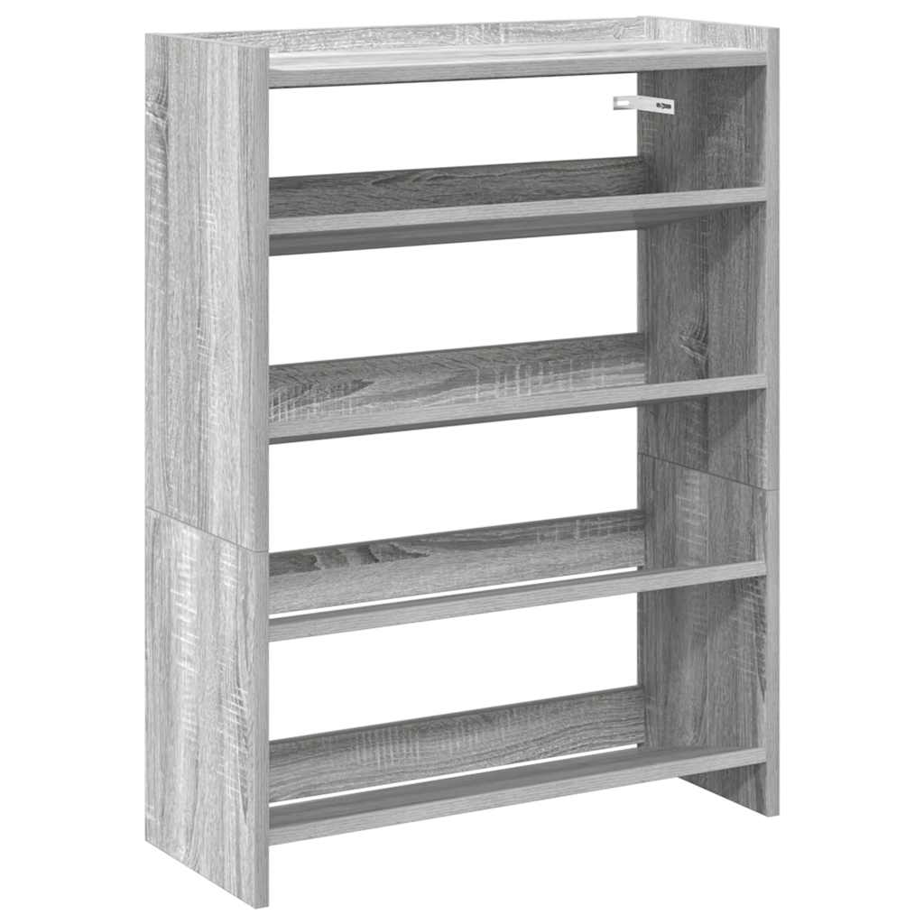 Ράφι παπουτσιών  Γκρι Sonoma 60x25x81 cm Κατασκευασμένο ξύλο