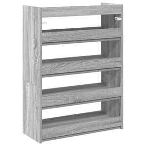 Ράφι παπουτσιών  Γκρι Sonoma 60x25x81 cm Κατασκευασμένο ξύλο