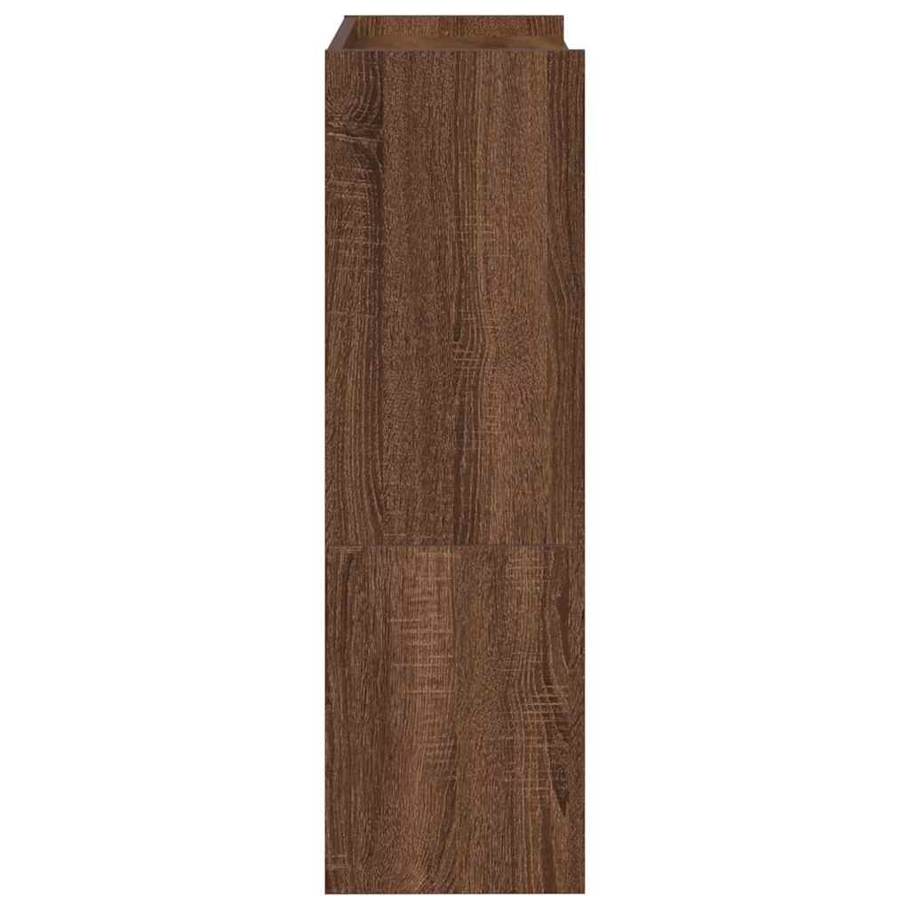 Ράφι παπουτσιών καφέ δρυς 60x25x81 cm Κατασκευασμένο ξύλο