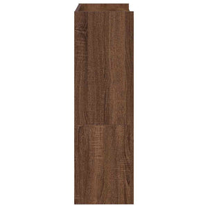 Ράφι παπουτσιών καφέ δρυς 60x25x81 cm Κατασκευασμένο ξύλο