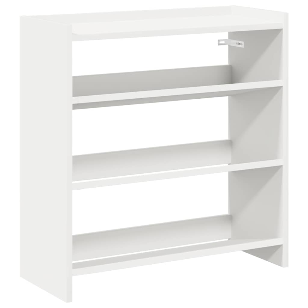 Ράφι παπουτσιών  Λευκό 60x25x62 cm Κατασκευασμένο ξύλο