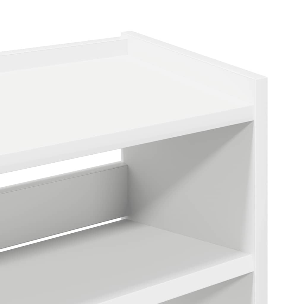 Ράφι παπουτσιών  Λευκό 60x25x62 cm Κατασκευασμένο ξύλο