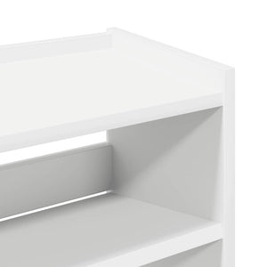 Ράφι παπουτσιών  Λευκό 60x25x62 cm Κατασκευασμένο ξύλο