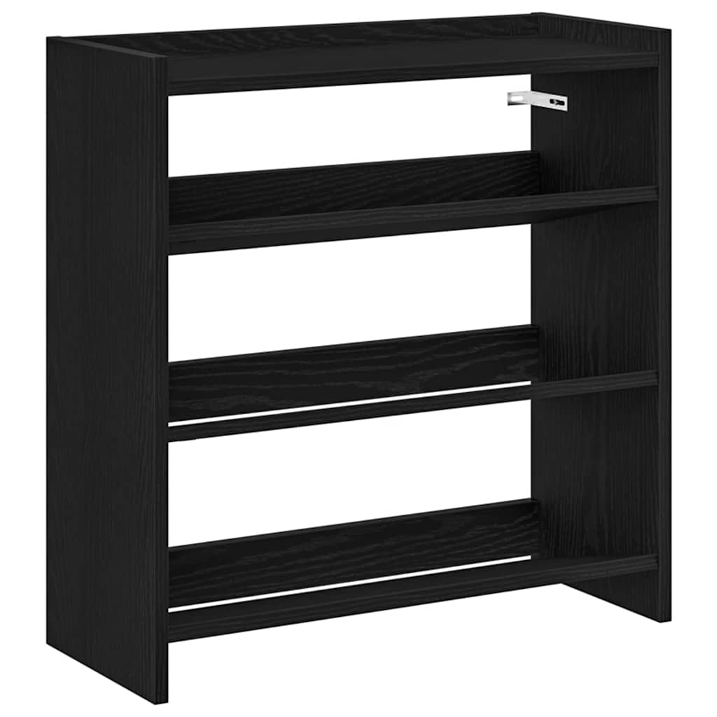 Ράφι παπουτσιών  Μαύρο 60x25x62 cm Κατασκευασμένο ξύλο - Pakobazaar