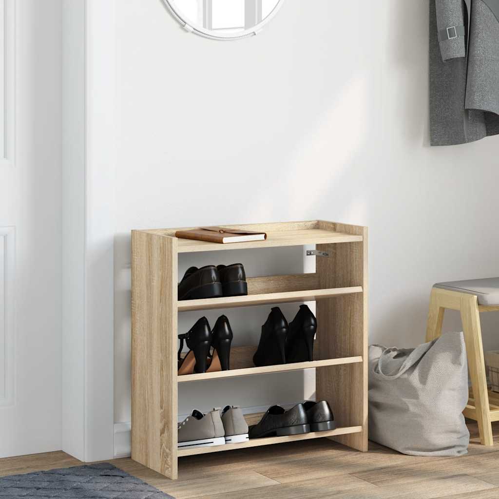Ράφι παπουτσιών  Sonoma Oak 60x25x62 cm Κατασκευασμένο ξύλο