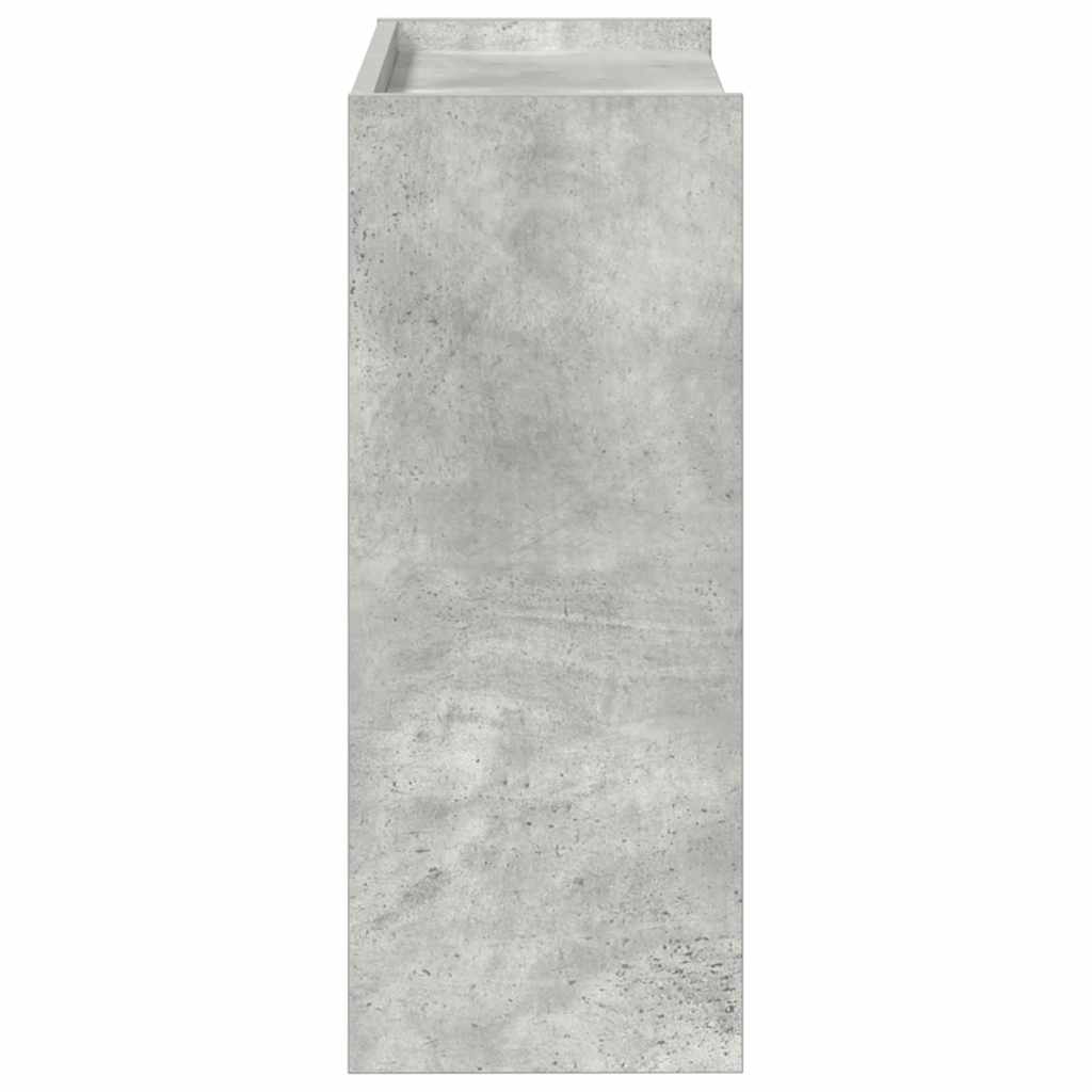 Ράφι παπουτσιών  Γκρι μπετόν 60x25x62 cm Κατασκευασμένο ξύλο - Pakobazaar