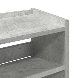 Ράφι παπουτσιών  Γκρι μπετόν 60x25x62 cm Κατασκευασμένο ξύλο - Pakobazaar