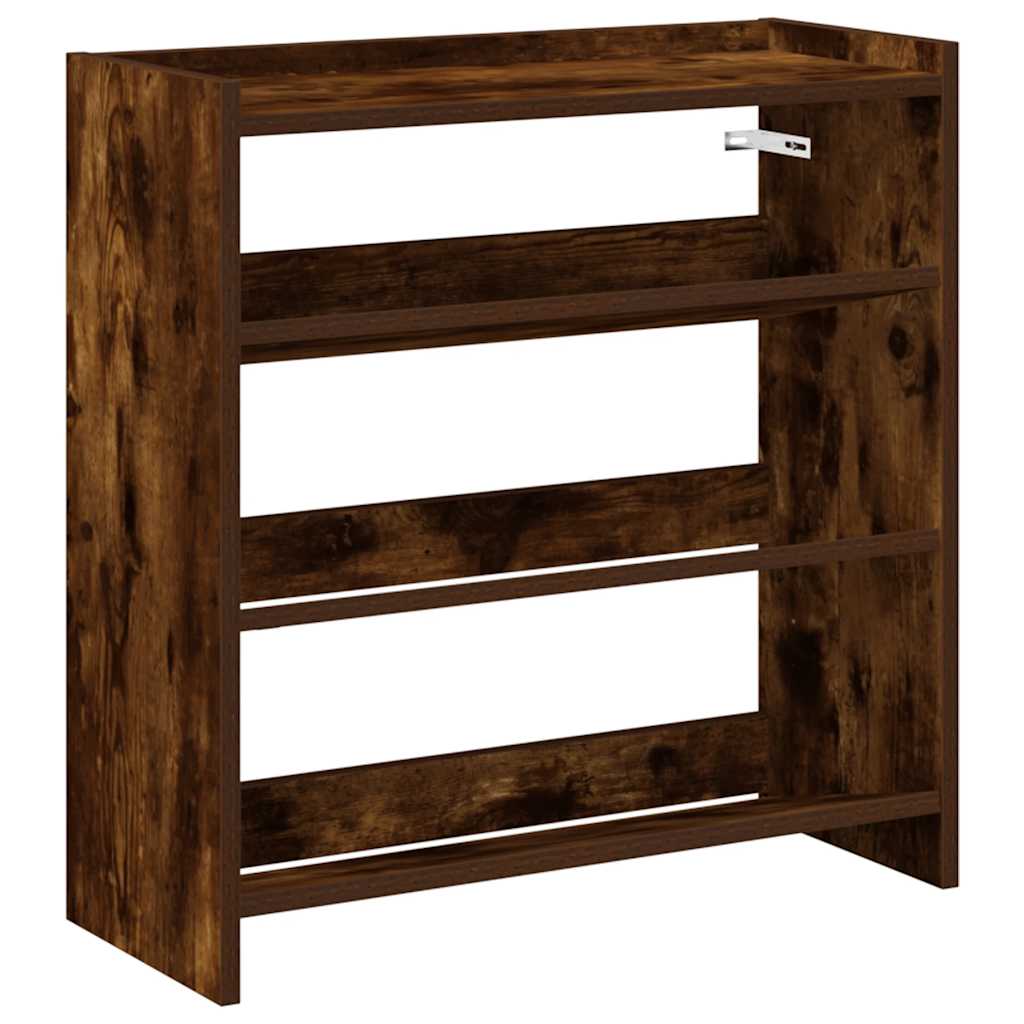 Ράφι παπουτσιών  Καπνιστή βελανιδιά Κατασκευασμένο ξύλο