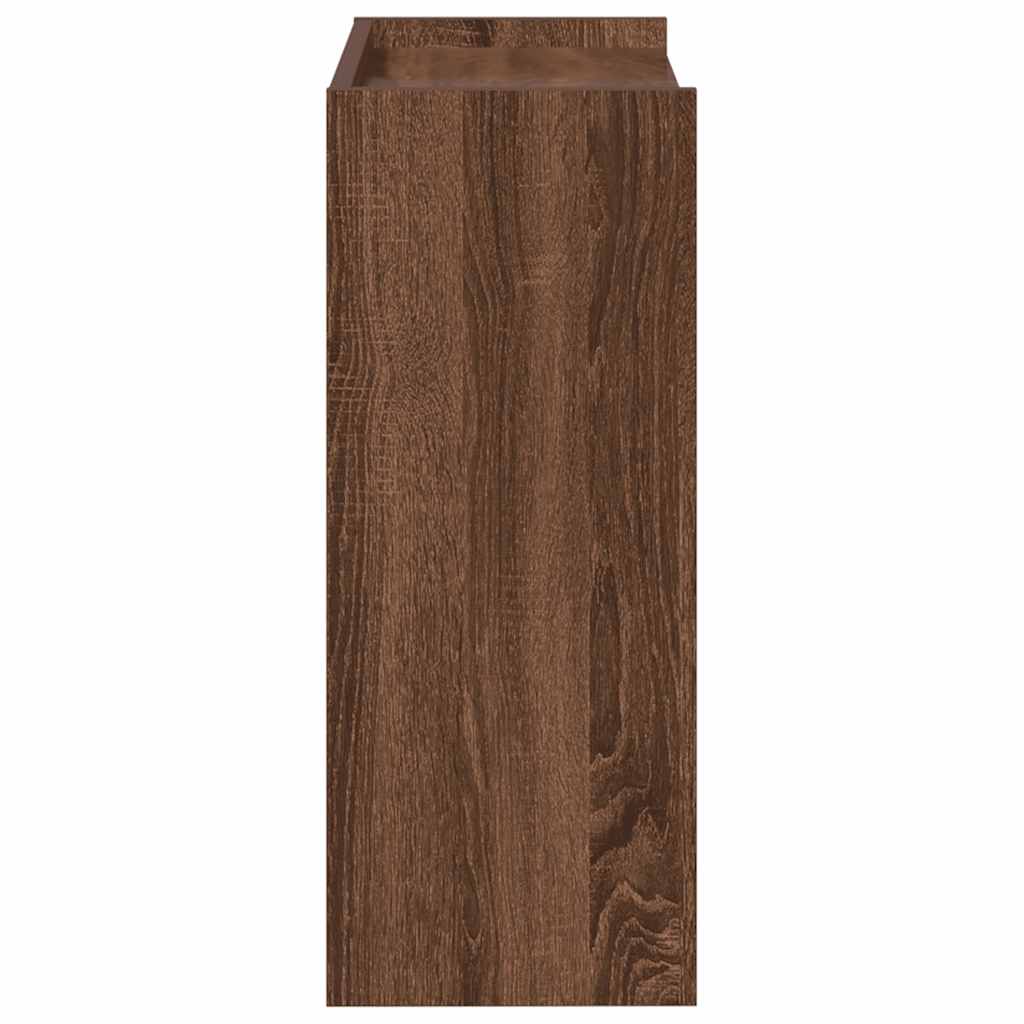 Ράφι παπουτσιών καφέ δρυς 60x25x62 cm Κατασκευασμένο ξύλο