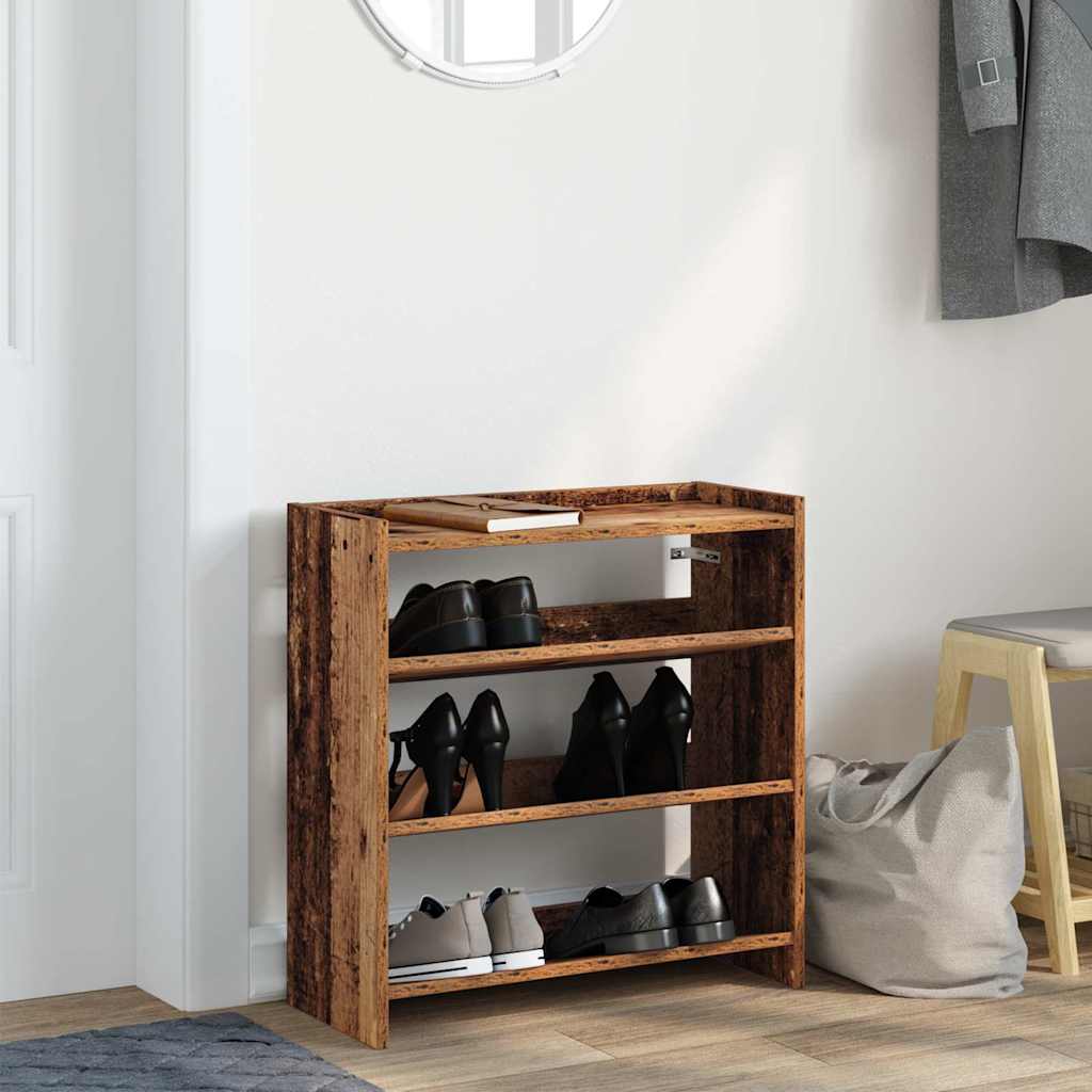 Ράφι παπουτσιών  Παλιό ξύλο 60x25x62 cm Κατασκευασμένο ξύλο - Pakobazaar