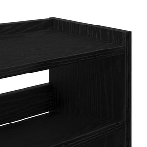 Ράφι παπουτσιών  Μαύρο 80x25x100 cm Κατασκευασμένο ξύλο - Pakobazaar