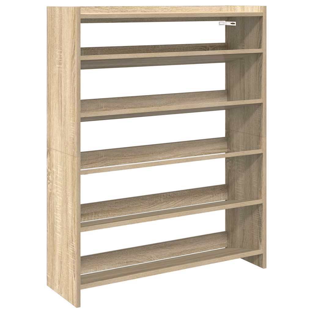 Ράφι παπουτσιών  Sonoma Oak 80x25x100 cm Κατασκευασμένο ξύλο - Pakobazaar