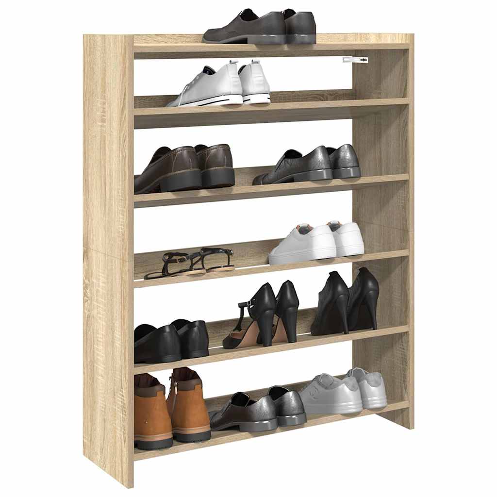 Ράφι παπουτσιών  Sonoma Oak 80x25x100 cm Κατασκευασμένο ξύλο - Pakobazaar