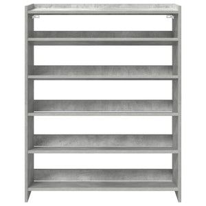 Ράφι παπουτσιών  Γκρι μπετόν 80x25x100 cm Κατασκευασμένο ξύλο - Pakobazaar