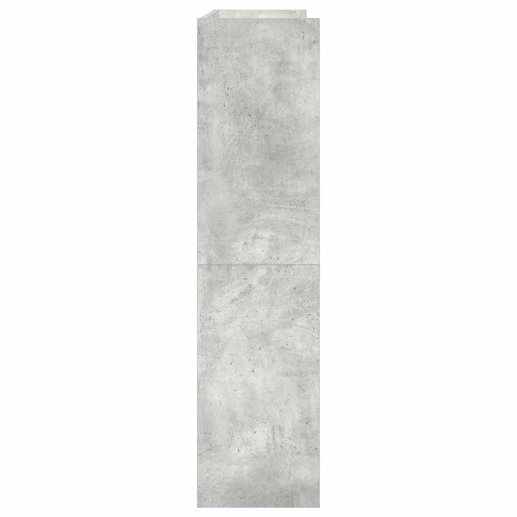 Ράφι παπουτσιών  Γκρι μπετόν 80x25x100 cm Κατασκευασμένο ξύλο - Pakobazaar