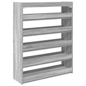 Ράφι παπουτσιών  Γκρι Sonoma 80x25x100 cm Κατασκευασμένο ξύλο