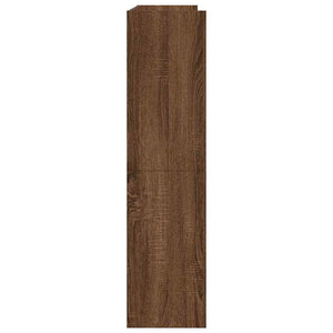 Ράφι παπουτσιών καφέ δρυς 80x25x100 cm Κατασκευασμένο ξύλο