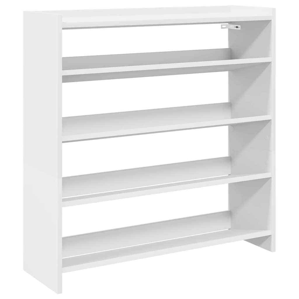 Ράφι παπουτσιών  Λευκό 80x25x81 cm Κατασκευασμένο ξύλο