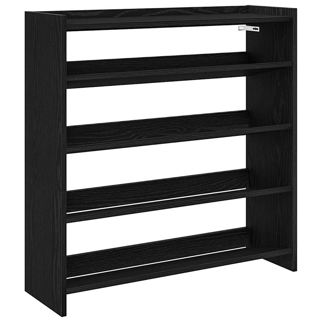 Ράφι παπουτσιών  Μαύρο 80x25x81 cm Κατασκευασμένο ξύλο - Pakobazaar