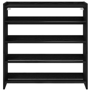 Ράφι παπουτσιών  Μαύρο 80x25x81 cm Κατασκευασμένο ξύλο - Pakobazaar
