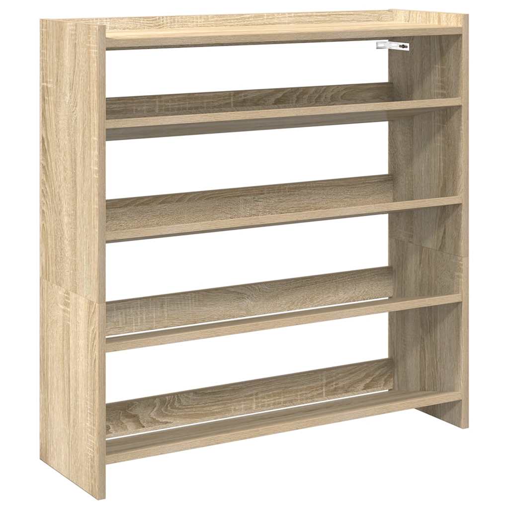 Ράφι παπουτσιών  Sonoma Oak 80x25x81 cm Κατασκευασμένο ξύλο - Pakobazaar