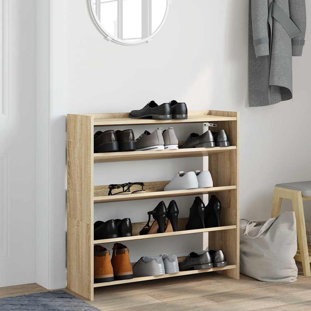 Ράφι παπουτσιών  Sonoma Oak 80x25x81 cm Κατασκευασμένο ξύλο - Pakobazaar
