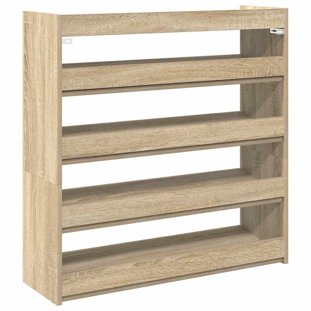Ράφι παπουτσιών  Sonoma Oak 80x25x81 cm Κατασκευασμένο ξύλο - Pakobazaar