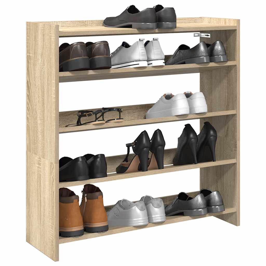 Ράφι παπουτσιών  Sonoma Oak 80x25x81 cm Κατασκευασμένο ξύλο - Pakobazaar