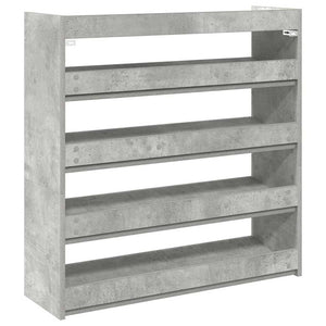 Ράφι παπουτσιών  Γκρι μπετόν 80x25x81 cm Κατασκευασμένο ξύλο