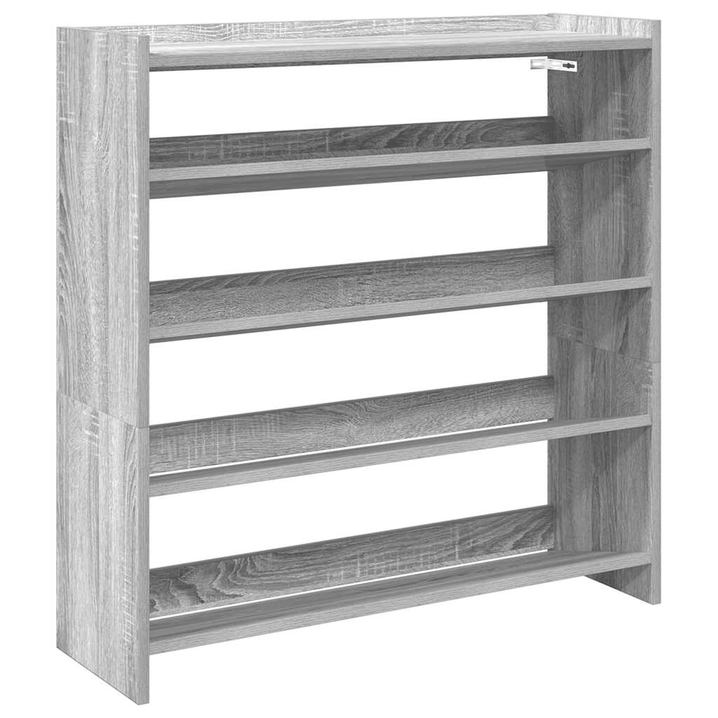 Ράφι παπουτσιών  Γκρι Sonoma 80x25x81 cm Κατασκευασμένο ξύλο