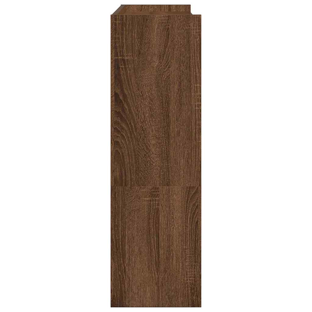 Ράφι παπουτσιών καφέ δρυς 80x25x81 cm Κατασκευασμένο ξύλο
