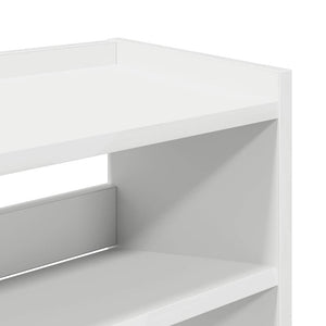 Ράφι παπουτσιών  Λευκό 80x25x62 cm Κατασκευασμένο ξύλο - Pakobazaar