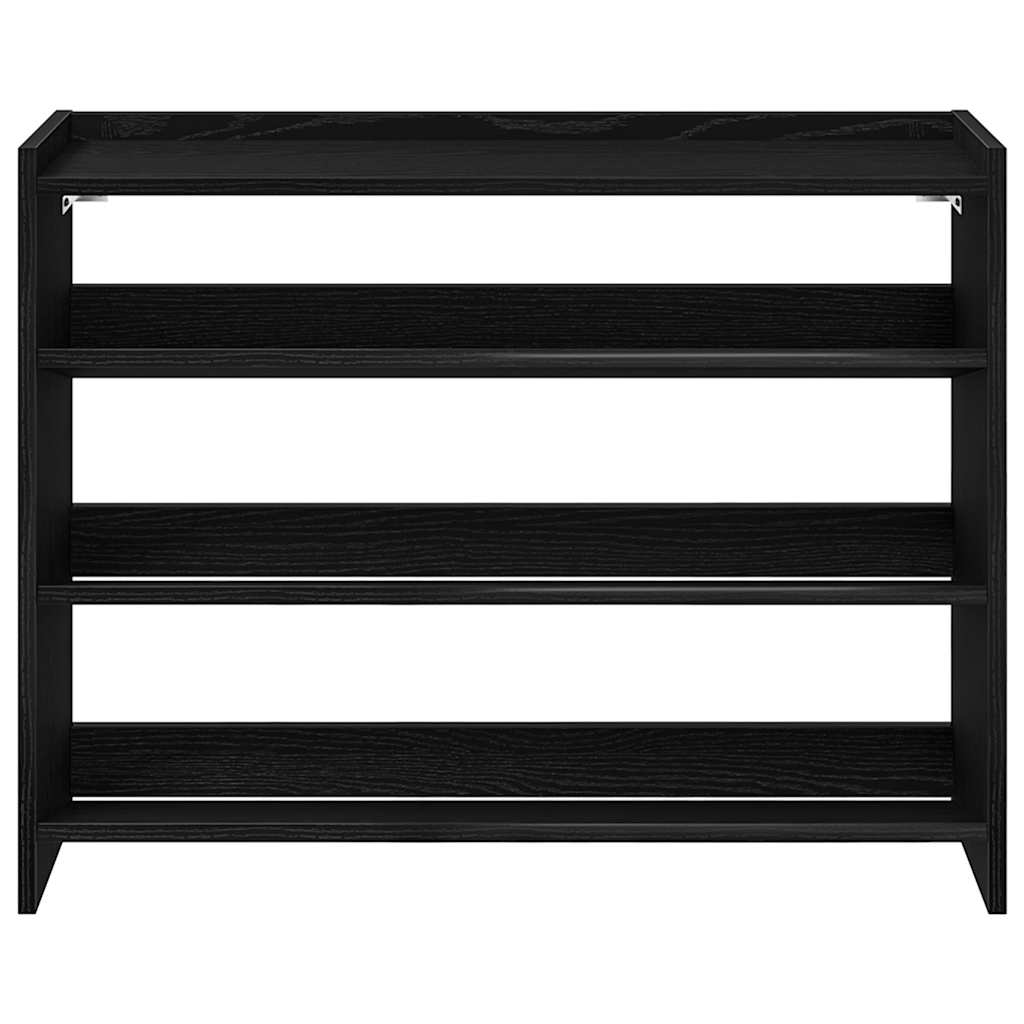 Ράφι παπουτσιών  Μαύρο 80x25x62 cm Κατασκευασμένο ξύλο - Pakobazaar