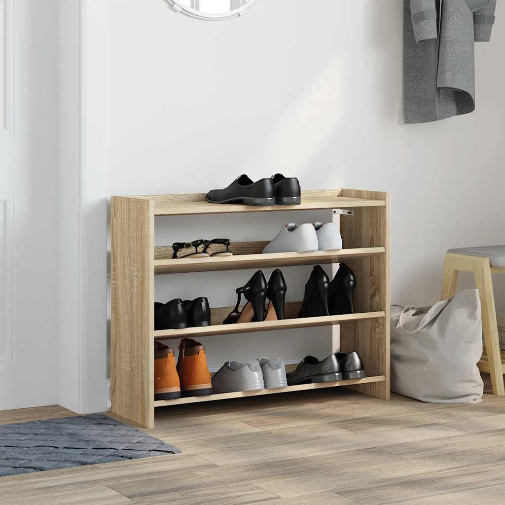 Ράφι παπουτσιών  Sonoma Oak 80x25x62 cm Κατασκευασμένο ξύλο - Pakobazaar