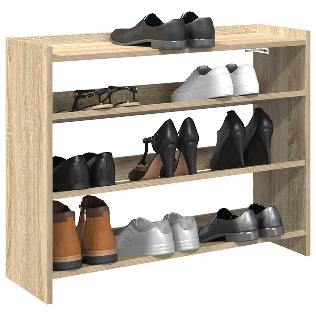 Ράφι παπουτσιών  Sonoma Oak 80x25x62 cm Κατασκευασμένο ξύλο - Pakobazaar