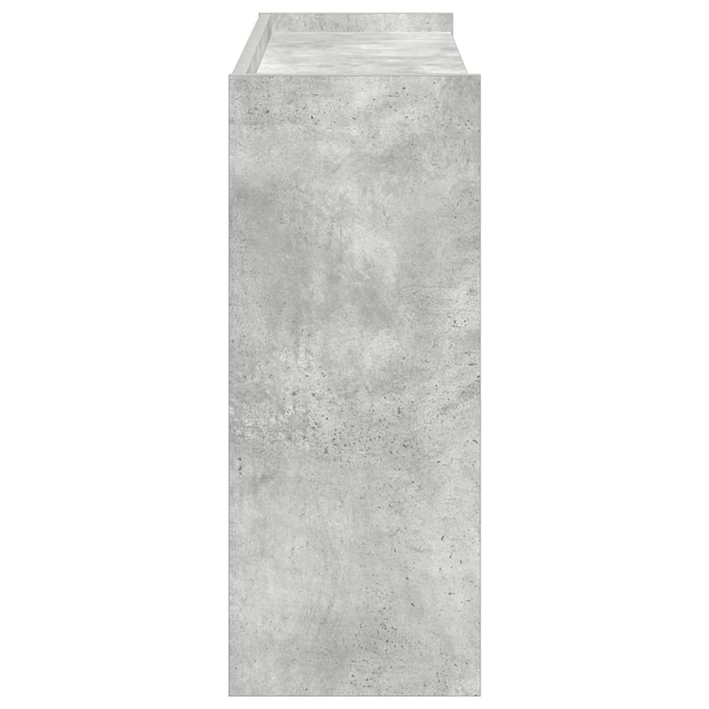 Ράφι παπουτσιών  Γκρι μπετόν 80x25x62 cm Κατασκευασμένο ξύλο
