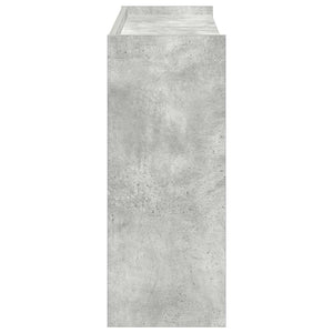 Ράφι παπουτσιών  Γκρι μπετόν 80x25x62 cm Κατασκευασμένο ξύλο
