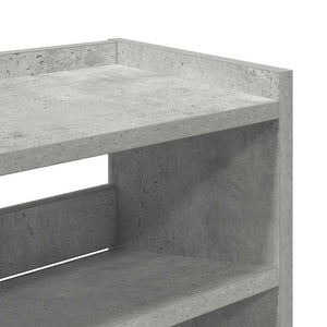 Ράφι παπουτσιών  Γκρι μπετόν 80x25x62 cm Κατασκευασμένο ξύλο