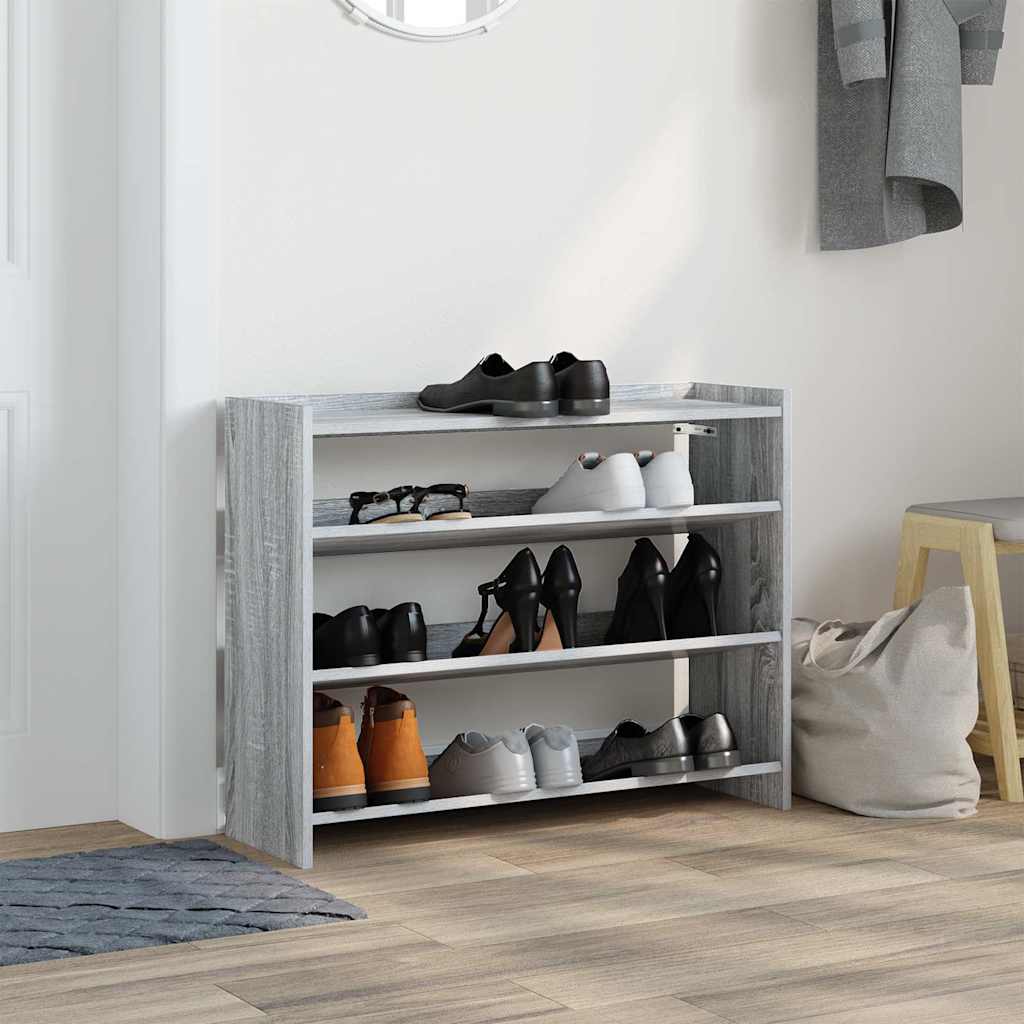 Ράφι παπουτσιών  Γκρι Sonoma 80x25x62 cm Κατασκευασμένο ξύλο - Pakobazaar