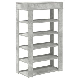 Ράφι παπουτσιών  Γκρι μπετόν 60x30x98 cm Κατασκευασμένο ξύλο