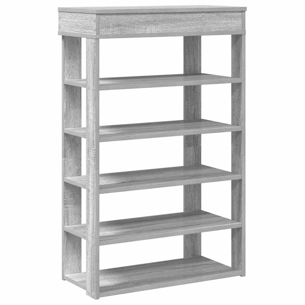 Ράφι παπουτσιών  Γκρι Sonoma 60x30x98 cm Κατασκευασμένο ξύλο