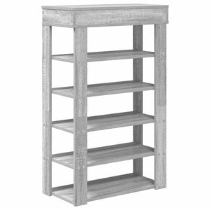 Ράφι παπουτσιών  Γκρι Sonoma 60x30x98 cm Κατασκευασμένο ξύλο