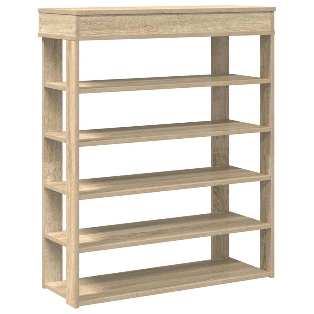 Ράφι παπουτσιών  Sonoma Oak 80x30x98 cm Κατασκευασμένο ξύλο - Pakobazaar