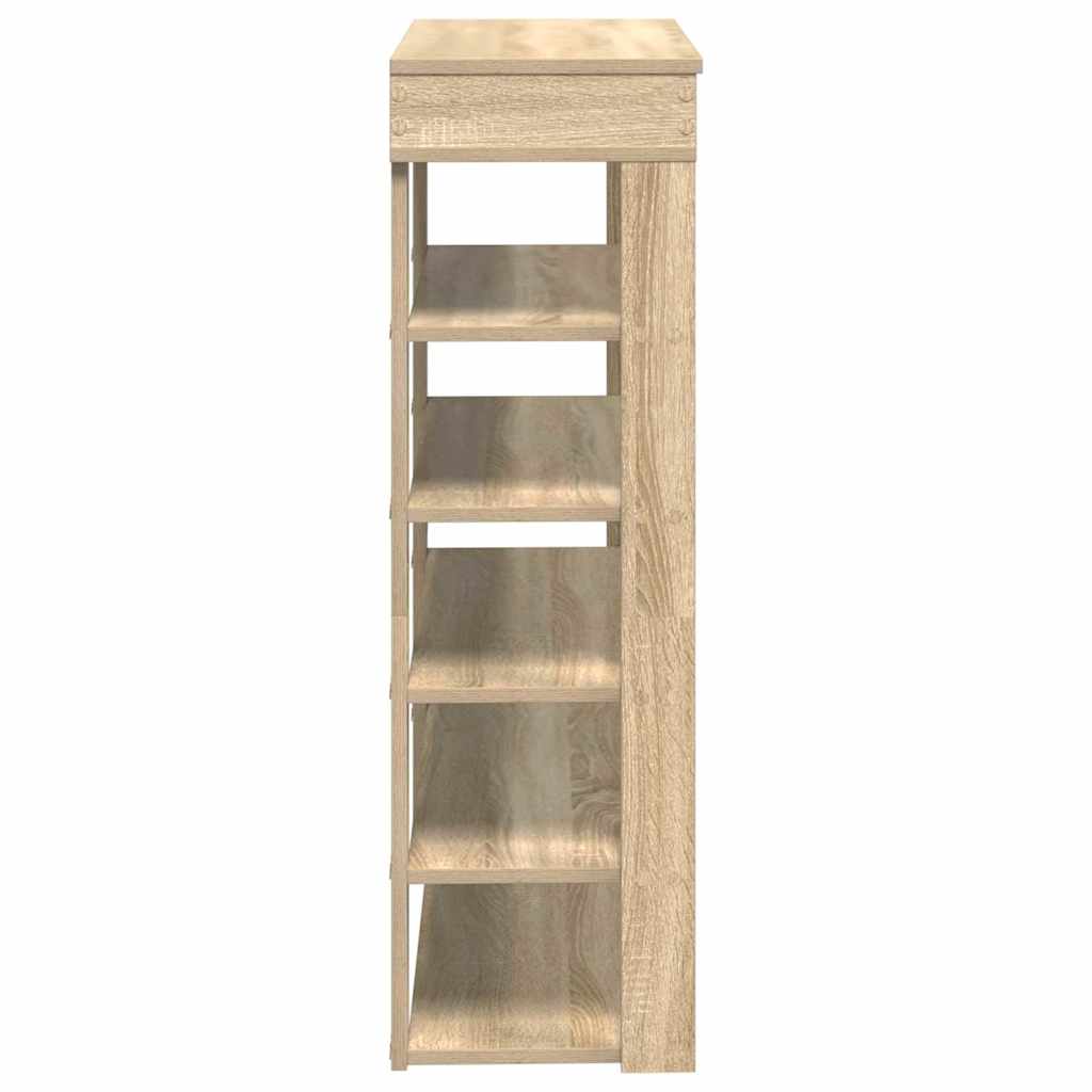 Ράφι παπουτσιών  Sonoma Oak 80x30x98 cm Κατασκευασμένο ξύλο - Pakobazaar