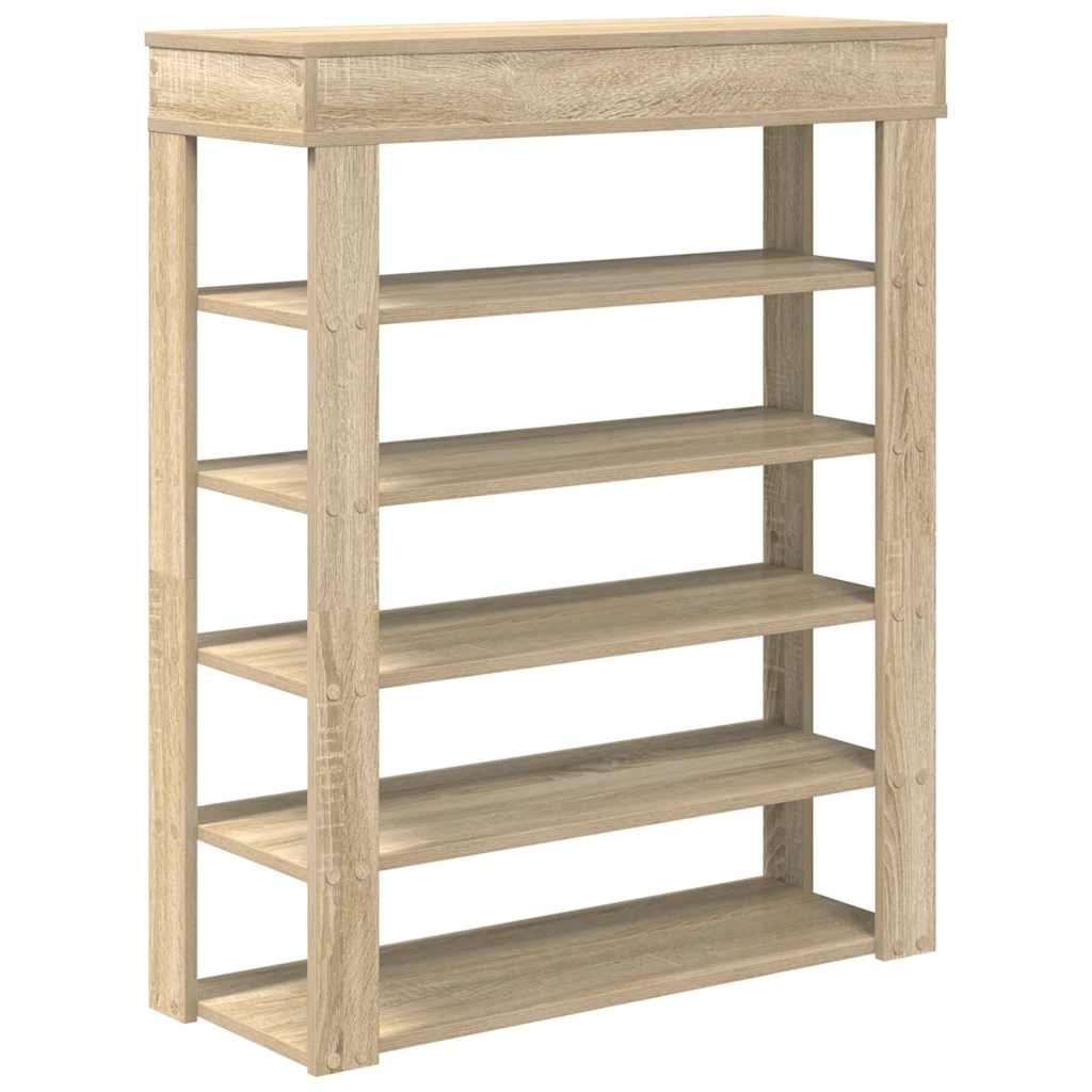 Ράφι παπουτσιών  Sonoma Oak 80x30x98 cm Κατασκευασμένο ξύλο - Pakobazaar
